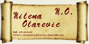 Milena Olarević vizit kartica